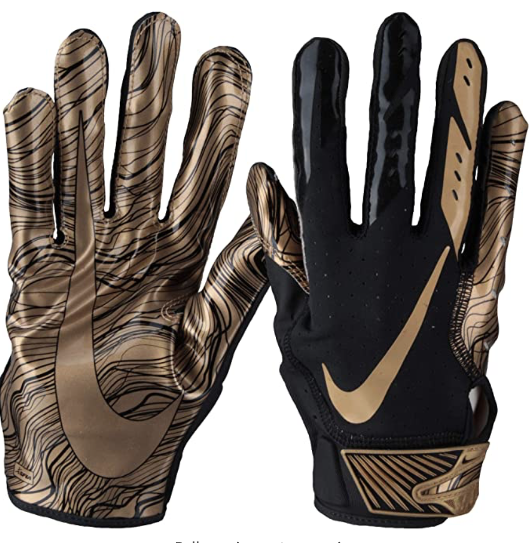 Nike Vapor Jet 5.0 Football Gloves - Black/Metallic Gold